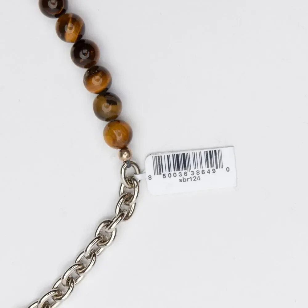 THE MONOTYPE - The Duncan Tiger s Eye Beaded Bracelet brown/silver